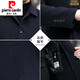 Pierre Cardin light luxury high-end double-sided woolen coat for men winter new thickened cashmere goose down lining mid-length woolen coat 8287 black M 170