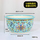 Xushansi enamel bowl Korean soup bowl noodle bowl deep bowl ancient bowl lard basin dumpling filling cold vegetable noodle bowl 13CM green hook lotus bowl