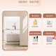 Mirror wall-mounted self-adhesive washbasin makeup mirror wall-mounted powder room toilet makeup free punching wall-mounted bathroom mirror elegant gold 30*40 adhesive wall-mounted dual-purpose high-definition explosion-proof