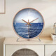 Ocean display clock, table clock, living room ornaments, home desktop high-end table clock, simple and atmospheric clock, modern creative table clock A839 black, silent movement, 8 inches in diameter, 20 cm