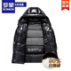 罗蒙（ROMON）90白鸭绒高达273g丨极寒加厚泡芙面包羽绒服男2025冬季新保暖外套 黑色 XL 180