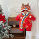 G.duck Little Yellow Duck Children's Wear Baby Weekly Clothes Thickened and Warm Winter Clothes Newborn Onesies Full Moon Chinese Style Romper Suit Red 90cm