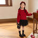 LUSON Xiao O Bao children's clothing baby fluffy mesh skirt for women 2026 new style girls red New Year princess skirt burgundy 110