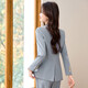 Suit suit women's high-end spring new business suit 2025 temperament interview formal work suit black jacket + bell bottoms (S6301+B259) L