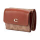COACH Trifold Wallet 11 logo logo classic presbyopic flip snap button coated canvas and calfskin default basic package (bag + dust bag)