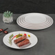Yong Huan Personalized Imitation Porcelain Melamine Tableware Plastic Round Plate Hotel Restaurant Dish Plate Rice Plate Commercial 14-inch Shallow Plate 10 pieces Tempered High Temperature Resistant Suitable for Large Plate of Chicken