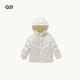 Q21 Gaga Children's Down Jacket Pearlescent Hooded Bread Jacket for Boys and Girls 95 White Duck Down Winter Warm Jacket White Shell 90 cm