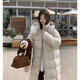 Woodpecker (TUCANO) 90 long loose down jacket 2025 goose down new winter warm Korean style fashionable slim hooded thickened jacket milk blue (super good-looking) S recommended 100-130Jin Jin equals 0.5 kg