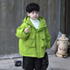 BALA suitable for boys winter down cotton coat 2025 new children's handsome baby cotton coat thick green apple color thickened down cotton one piece for winter 90cm