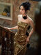 Buy Product French Tube Top Evening Dresses for Women Accessible Luxury Niche Classic Gold Mermaid Skirt Gold XS XS