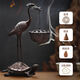 Shantou Lincun Big Crane Backflow Copper Stove Household Sandalwood Incense Decoration Crane and Royal Turtle (Hanging Furnace Copper Color + Ring