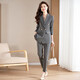 Suit suit women's high-end spring new business suit 2025 temperament interview formal work suit black jacket + bell bottoms (S6301+B259) L