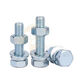 Vinoa 4.8 grade electro-galvanized external hexagonal bolt and nut set GB5782/GB5783 screw and nut combination M6-24 16*120 (18 sets)