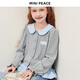 MiniPeace Children's Clothing Spring New Year Girls Long Sleeve T-Shirt FBCPG1343 Frost Gray 130cm