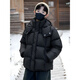 HAL.DUCK Down Jacket Children's Clothing Boys Winter Clothing Thickened Cotton Clothes 2025 New Medium and Large Children's Cotton Jackets Winter Boys Red Cotton Cotton Clothes Black Padded Thickened 150 cm