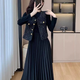 Hot sale, super age-reducing temperament, fashionable, high-end, slimming, fragrant vest, fashionable and versatile jacket for women, black 2XL (135-150Jin Jin is equal to 0.5kg)