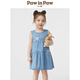PawinPaw cartoon bear children's clothing 25 spring and summer new baby girl denim ruffle dress vitality