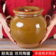 High temperature resistant lard jar household ceramic chili jar marinated meat vegetable rice jar kitchen storage old earthenware oil jar earless 5Jin Jin equal to 0.5kg thickened with lid