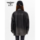 BOY LONDON otoño estilo de pareja de manga larga letra tridimensional degradado estilo antiguo chaqueta de cuero artificial gris XS