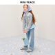 MiniPeace Children's Clothing Spring New Year Girls Long Sleeve T-Shirt FBCPG1343 Frost Gray 130cm
