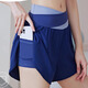 Sen's Yoga-Anzug für Frauen im Sommer mit Brustpadsweste lauft Bodysuit atmungsaktivem, schnell trocknendem zweiteiligen Sport-Shorts Purple Yoga-Anzug L [120-135jin [Jin ist 0,5 kg]]