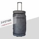 Large capacity suitcase trolley case travel outdoor camping mountaineering case roller type overseas travel boarding case 70L 24 inch black gray 70 liters/2 wheels/3 compartments