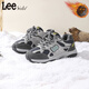 Lee children's shoes new winter plus velvet children's sports shoes student Velcro running shoes warm cotton shoes for boys and girls dark gray blue 26 recommended foot length 157mm