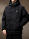 Noble color high-end American retro workwear assault hooded down jacket men's autumn and winter new loose warm duck down casual jacket black L suitable for 130-150Jin Jin equals 0.5 kg