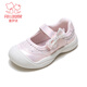 Fuluo Mi Girls' Sports Shoes 26 Spring Sweet and Fashionable Children's Non-Slip Breathable Mary Jane Casual Shoes Pearlescent Meat Powder 27