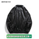 Leather jacket BOYUE silk jump color PU leather jacket machine autumn and winter handsome feeling blue black M