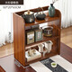 Bogu rack floor-standing tea storage cabinet antique rack tea set storage rack Chinese display cabinet Duobao Pavilion storage rack (walnut color) three layers 50*20*65cm