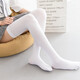 Ji Yafu plus fat plus size over-the-knee socks stockings white stockings black stockings men's transvestite women's big fat mm spring, summer, autumn and winter 120D over-the-knee socks white, very good texture, one size fits all, plus weight and enlargement, suitable for 110-200 Jin Jin is equal to 0.5 kg