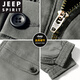 JEEP SPIRIT American overalls men's 2025 autumn and winter new loose velvet thickened casual pants retro men's trousers black winter velvet 4XL (180-200Jin Jin equals 0.5 kg)