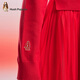 Hush Puppies children's clothing girls' dress medium and large children's sweet long-sleeved dress New Year's greetings dress New Year's style classic red 150
