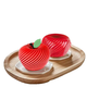 Yusenyi apple threaded pudding silicone mold reticulated yam mousse shape cake dessert shop skirt custard grinding tool threaded apple mold 10 pieces