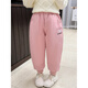 HAL.DUCK down pants for girls, winter Melody children's warm cotton pants, stylish white duck down thickened pants for baby girls, purple 100 cm (recommended height 90-98cm)