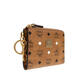 MCM Women's Wallet Zipper Closure Storage Keychain Design Portable Storage Polyurethane Material Brown One Size