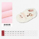 Snuffy girls cotton shoes winter new little girl Birkenstock shoes plus velvet warm baby shoes sheep white 23