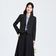 Formal suit for interview, small college student teacher wear, light workplace commuting professional suit skirt, black jacket + 2110 blue and white striped shirt + skirt L (recommended weight 106-118 Jin Jin equals about 0.5 kg)