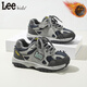 Lee children's shoes new winter plus velvet children's sports shoes student Velcro running shoes warm cotton shoes for boys and girls dark gray blue 26 recommended foot length 157mm