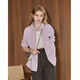 KUHNMARVIN Hong Kong style dreamy purple and pink embroidered shirt for women 2026 early spring new design niche shirt K35511 pink and purple (no embroidery) S