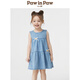 PawinPaw cartoon bear children's clothing 25 spring and summer new baby girl denim ruffle dress vitality