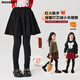 Moonkids children's winter short skirt autumn and winter red girls corduroy princess skirt thickened New Year skirt New Year's wear winter