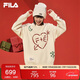 FILA Official Couple's Knitted Sweater 2025 Fashionable and Comfortable Graffiti Hand-Embroidered Pullover Sweater