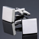 Fat Donglai same style cufflinks men's laser metal French shirt glossy plaid copper material rust-free button sleeves silver simple style