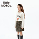 Little MO&Co. Sansan same style, Havoc in Heaven co-branded series little moco children's clothing 26 spring children's antibacterial pure cotton long sleeves off-white antibacterial 110 110/56