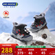 DR KONG Toddler Shoes Sports Shoes Winter Boys and Girls Plus Velvet Warm Children's Cotton Boots 2B14A4036AM Gray/Blue 26 Size