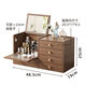 Vipero cosmetic mirror storage box one-piece cosmetics storage box desktop wooden one-piece dustproof with mirror four drawers default
