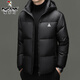Woodpecker high-end down jacket men's jacket winter business casual fashion hooded bread coat thickened warm and cold-proof jacket RR-YR36038 black M 170/92A