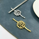 Zhizhou 304 stainless steel chopstick holder, chopstick holder, chopstick pillow, tableware holder, hotel restaurant chopstick holder, dual-purpose, three-purpose chopstick and spoon rest series, lucky stainless steel toothpick box-gold